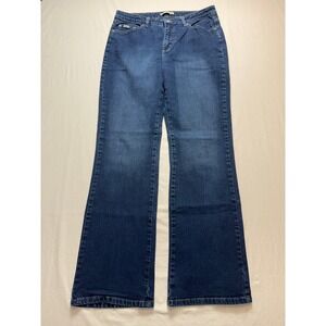 Lee Womens Natural Bootcut Jeans Dark Wash Mid Rise Size 12M LMKH37373